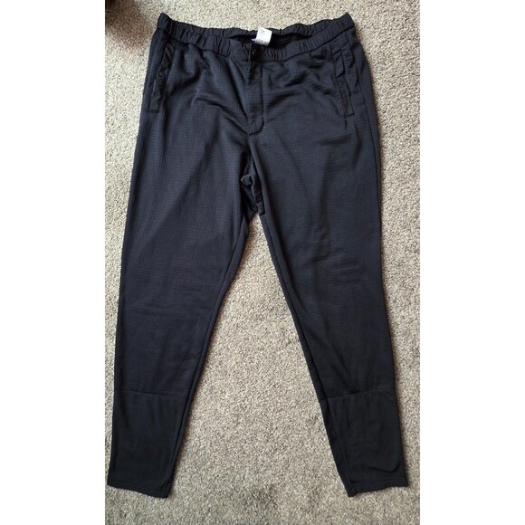 Patagonia Joggers Size XXL Black Textured Knit Elastic Waistband Pockets Outdoor - Picture 1 of 12